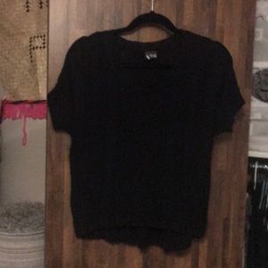 Black short sleeve sweater